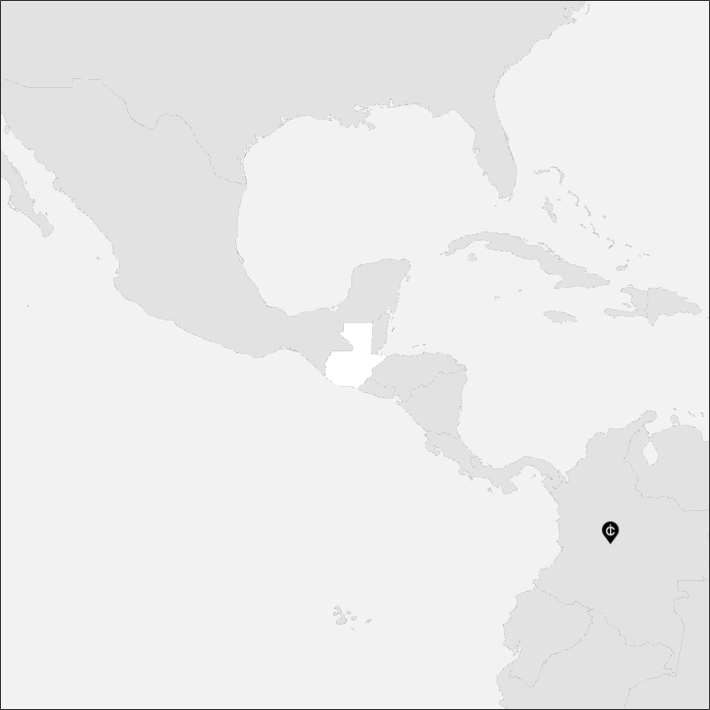 Vue sur la carte de la Guatemala