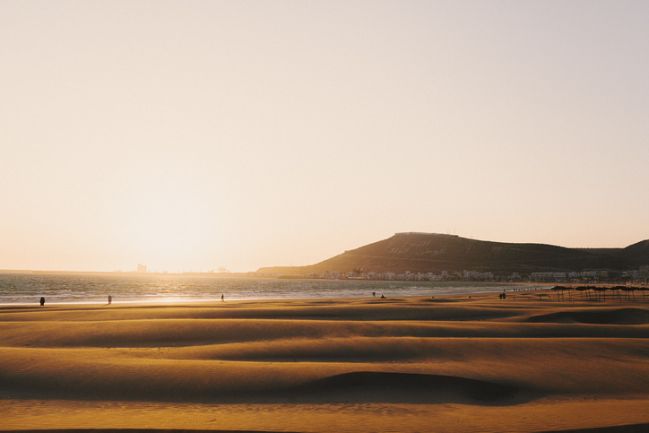 Coucher de soleil à Agadir, Maroc