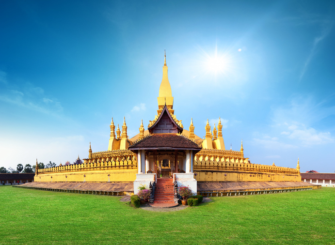 Temple Phra That Luang, Vientiane, au Laos landmark