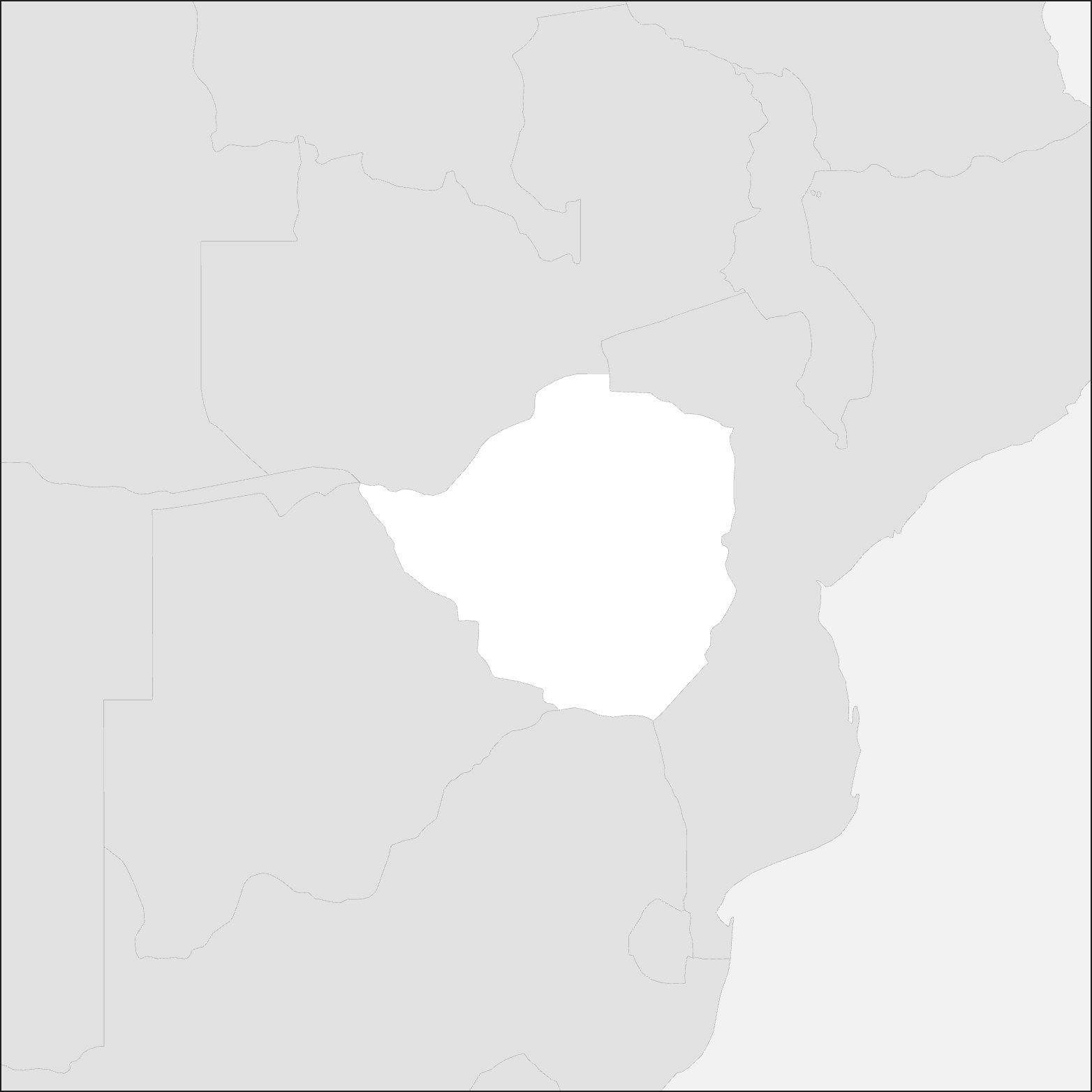 Vue sur la carte de la Zimbabwe